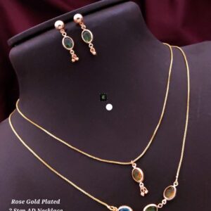 Rose Gold Plated 2 Step Necklace