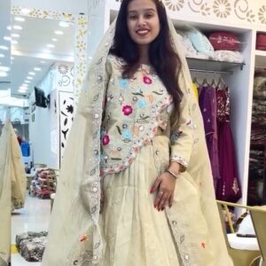 New Super Trending Embroidery Sequence work ready to wear Crop Top