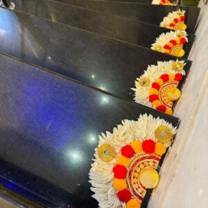 Multipurpose Semi Circle Gajra Gotapatti Stair Mats