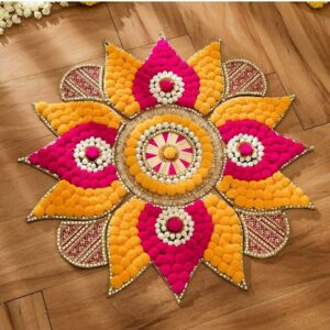 Beautiful Pom pom Rangoli set