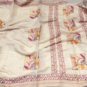 TUSSER SILK FABRIC OFFWHITE COLOUR COLLECTION