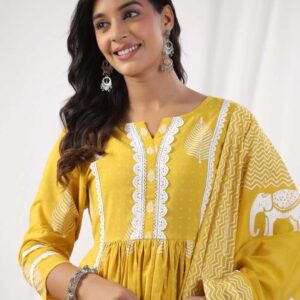 Jaipur cotton candy suits Look Nyra cut out of a dreamy movie set as  you turn around and walk in this elegant flaired suit ! The perfect of traditional wear